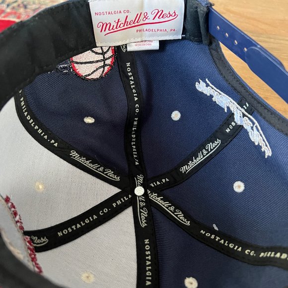 Mitchell & Ness Custom Blue/Red/Tan Flat Bill Cap - Golden State Warriors - Picture 6 of 6